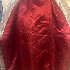 Mitchell & Ness Red and White Quilted Jacket